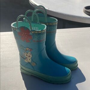 Disney Blue Rain Boots with Moana character Design